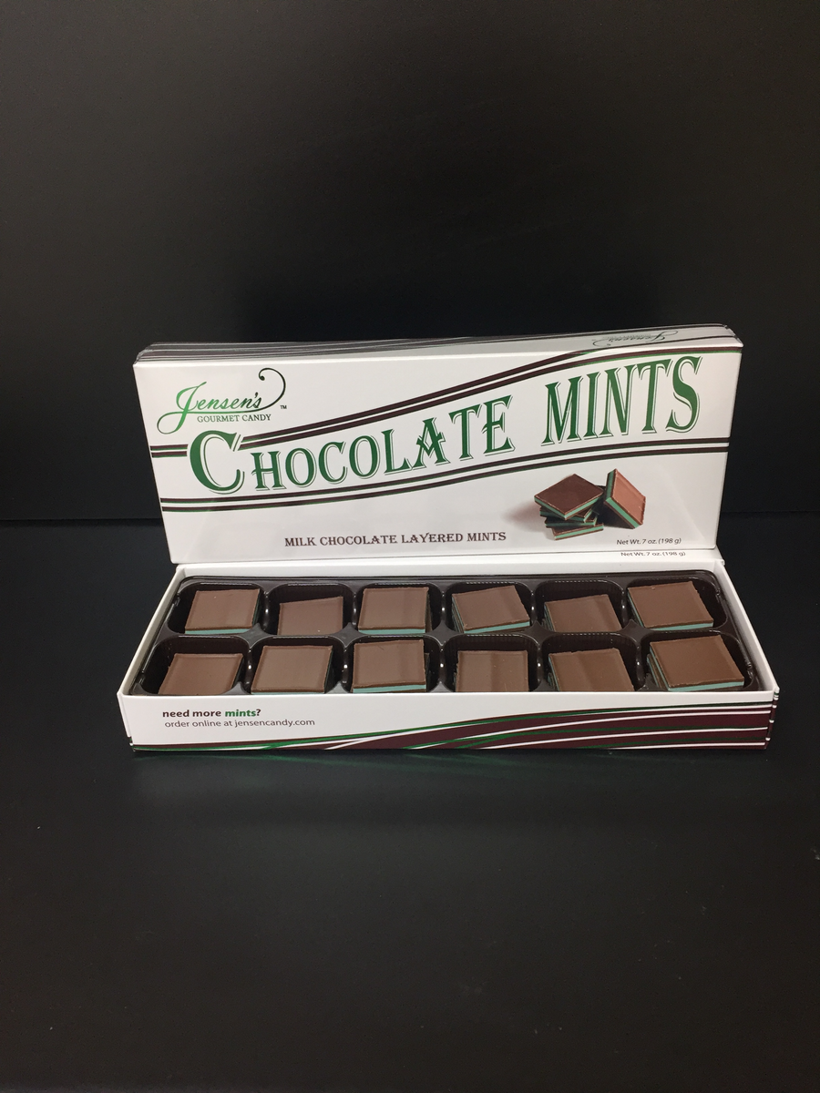Milk Chocolate Layered Mints 6.2 oz. – Jensen Candy Company